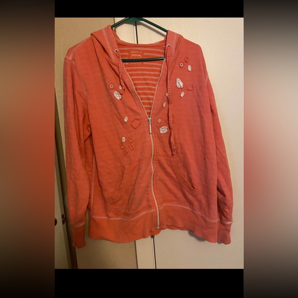 Three Hearts Hoodie Pink Large